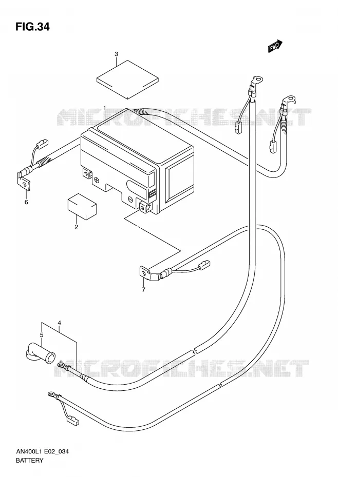 BATTERIE (AN400ZAL1 E19) Suzuki SCOOTER 400 BURGMAN 2011  AN400AL1(E2)