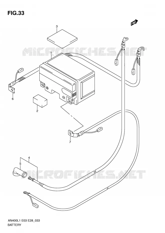 BATTERIE (AN400ZAL1 E33) Suzuki SCOOTER 400 BURGMAN 2011  AN400AL1(E3/E28)