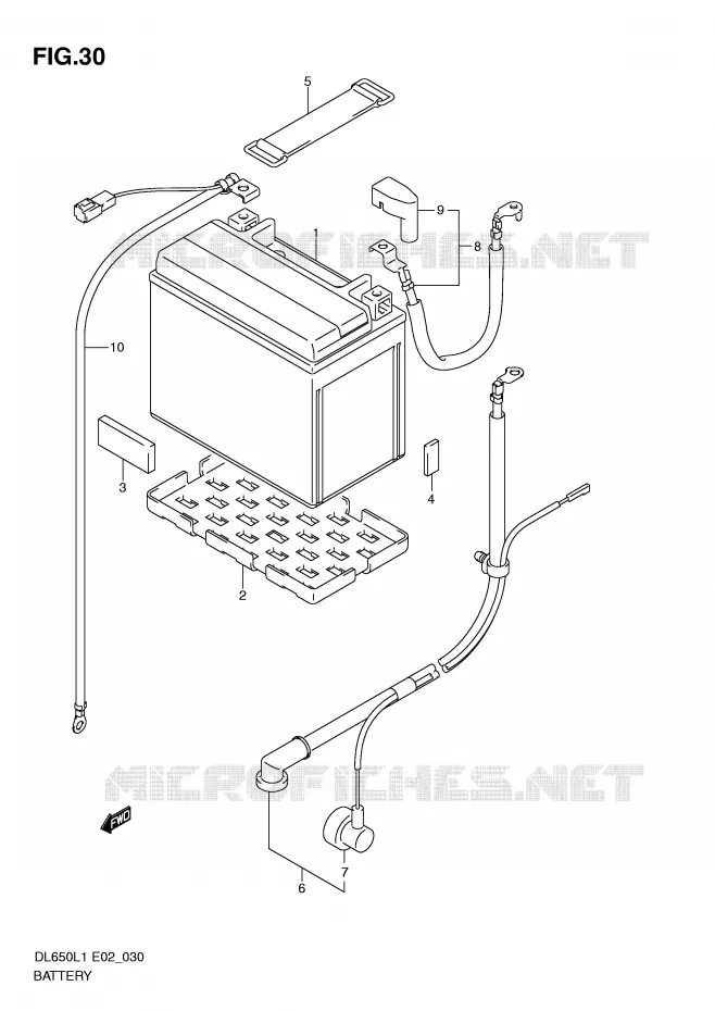 BATTERIE (DL650AL1 E2) Suzuki MOTO 650 V-STROM 2011  DL650AL1(E2)