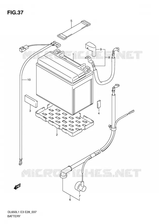 BATTERIE (DL650L1 E3) Suzuki MOTO 650 V-STROM 2011  DL650AL1(E3)