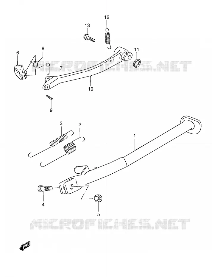 BEQUILLE Suzuki MOTO 250 DR 1999  DR250RX(E24)