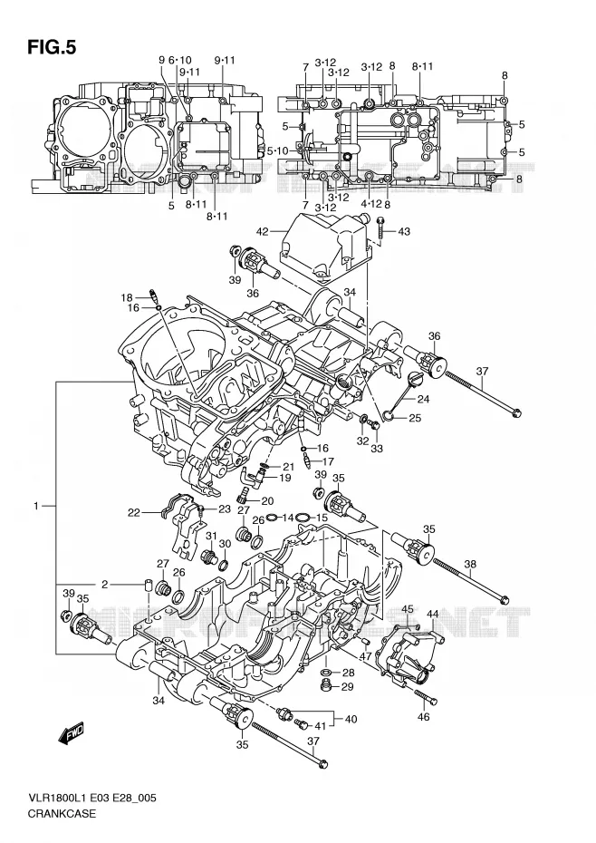 CARTER Suzuki MOTO 1800 BOULEVARD 2011  VLR1800TL1(E3/E28)