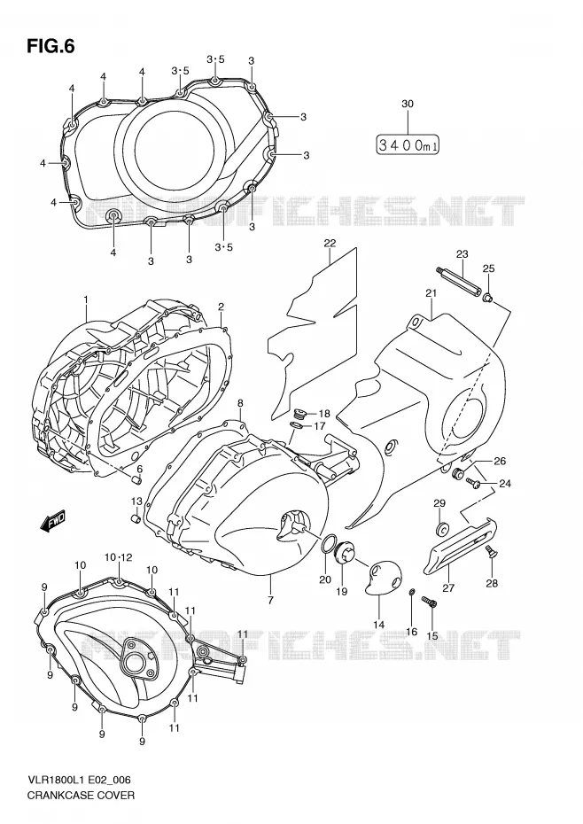 CARTER Suzuki MOTO 1800 INTRUDER 2011  VLR1800TL1(E2)