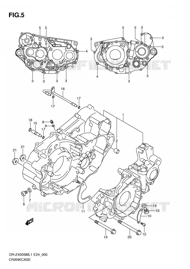CARTER Suzuki MOTO 400 DR-Z 2011  DR-Z400SML1(E24)