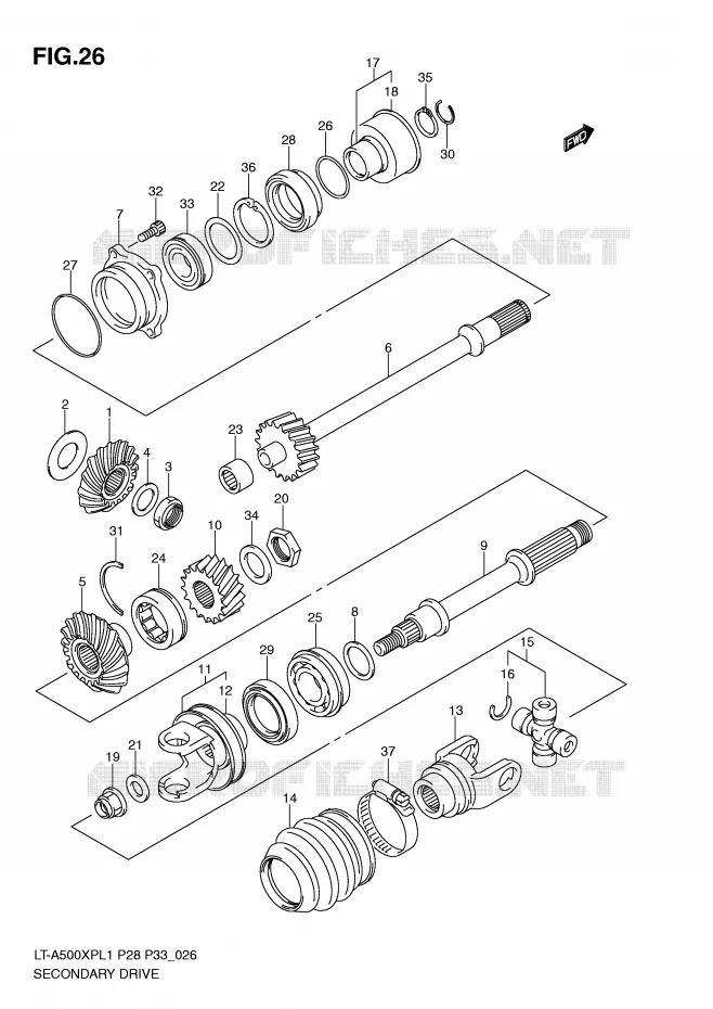 COUPLE CONIQUE Suzuki QUAD 500 KINGQUAD 2011  LT-A500XPL1(P28/P33)