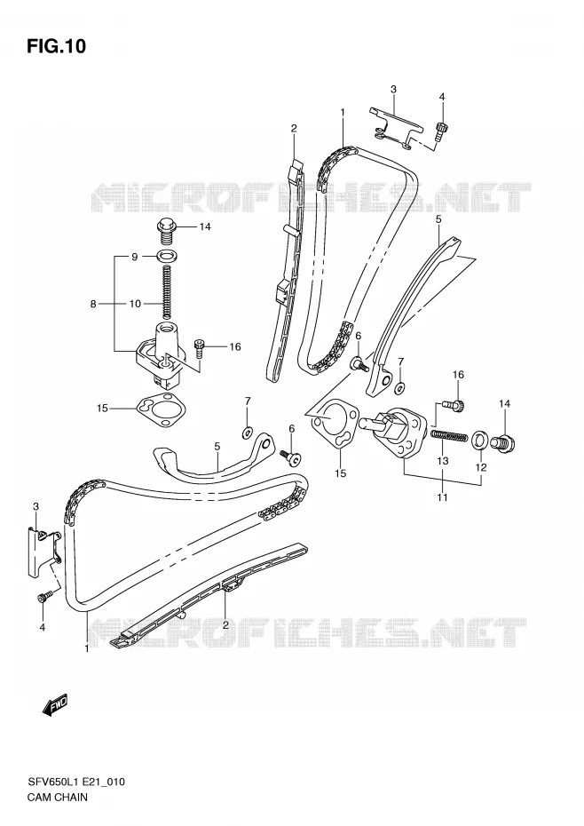 DISTRIBUTION Suzuki MOTO 650 GLADIUS 2011  SFV650AL1(E21)