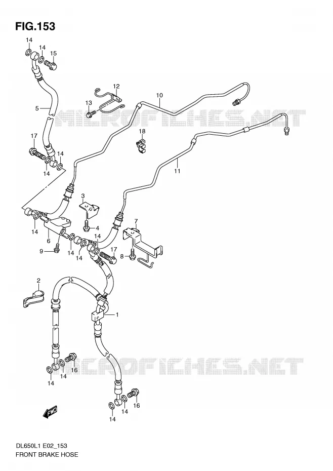 DURITE DE FREIN AVANT (DL650AL1 E2) Suzuki MOTO 650 V-STROM 2011  DL650L1(E2)