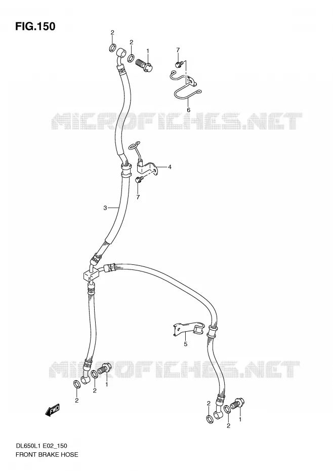 DURITE DE FREIN AVANT (DL650L1 E2) Suzuki MOTO 650 V-STROM 2011  DL650UEL1(E2)