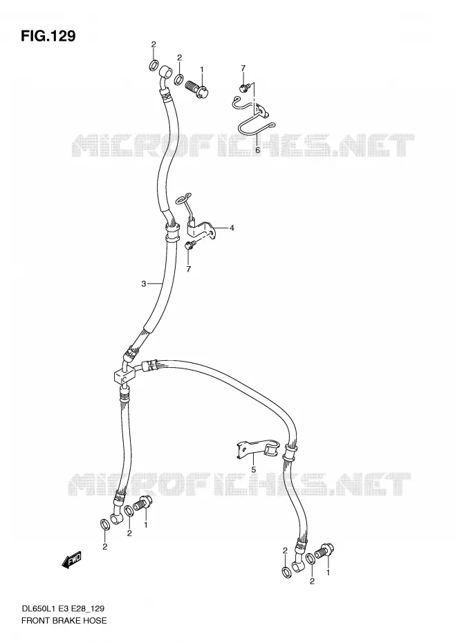 DURITE DE FREIN AVANT (DL650L1 E28) Suzuki MOTO 650 V-STROM 2011  DL650L1(E3)