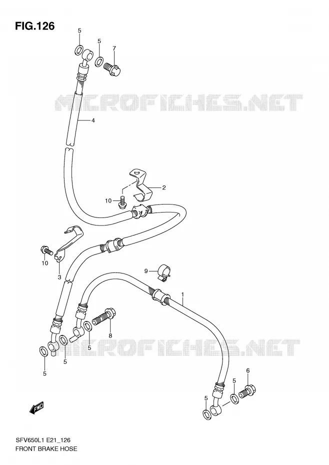 DURITE DE FREIN AVANT (SFV650L1 E24) Suzuki MOTO 650 GLADIUS 2011  SFV650UL1(E21)