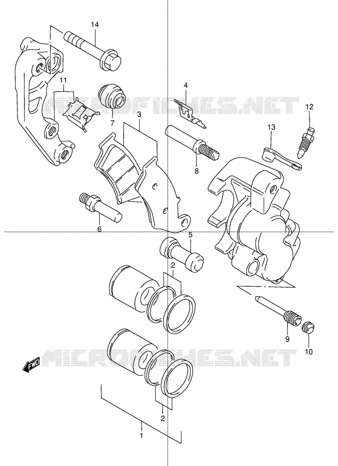 ETRIER DE FREIN AVANT Suzuki MOTO 250 DR 2000  DR250RY(E24)