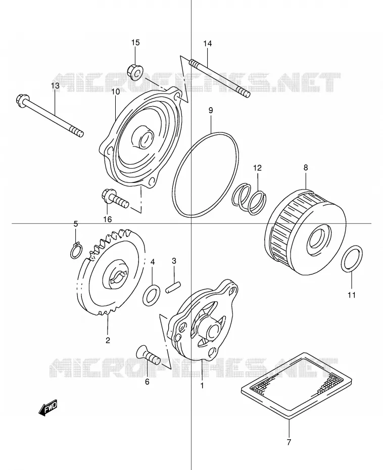 POMPE A HUILE Suzuki MOTO 250 DR 1998  DR250RW(E24)
