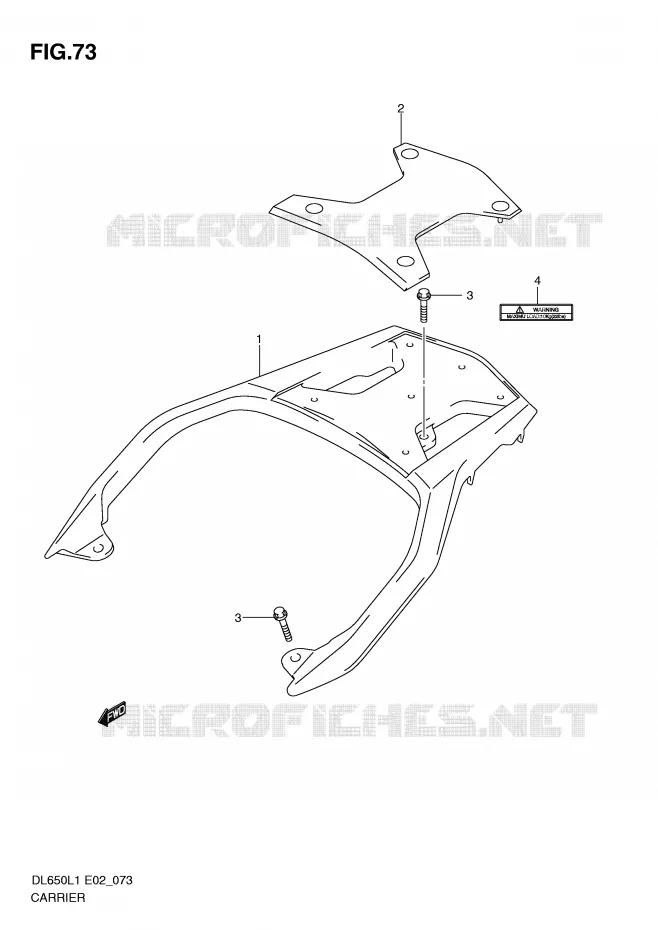PORTE PAQUET Suzuki MOTO 650 V-STROM 2011  DL650L1(E2)