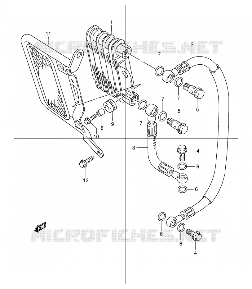 RADIATEUR D'HUILE Suzuki MOTO 250 DR 2000  DR250RY(E24)