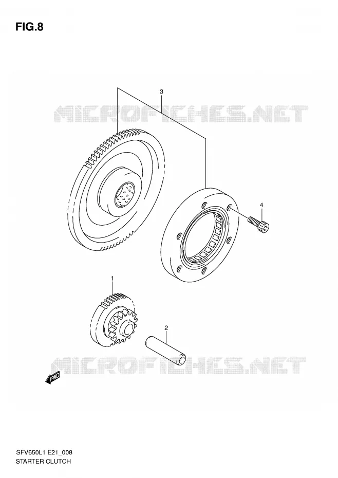 ROUE LIBRE DE DEMARREUR Suzuki MOTO 650 GLADIUS 2011  SFV650AL1(E21)