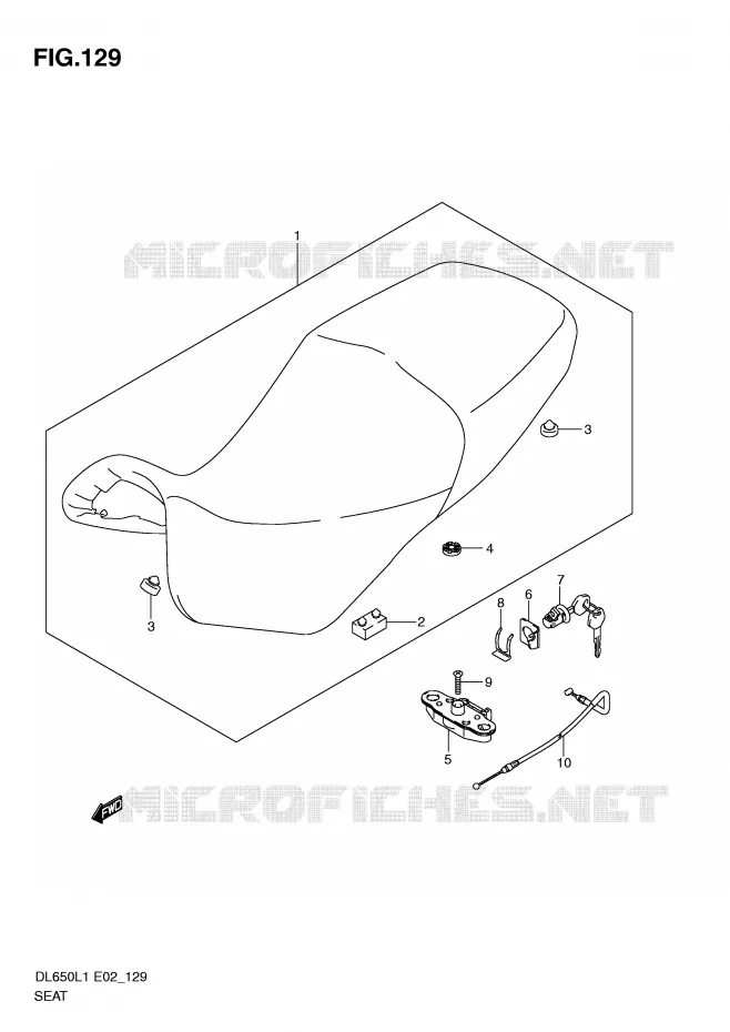 SELLE Suzuki MOTO 650 V-STROM 2011  DL650UEL1(E2)