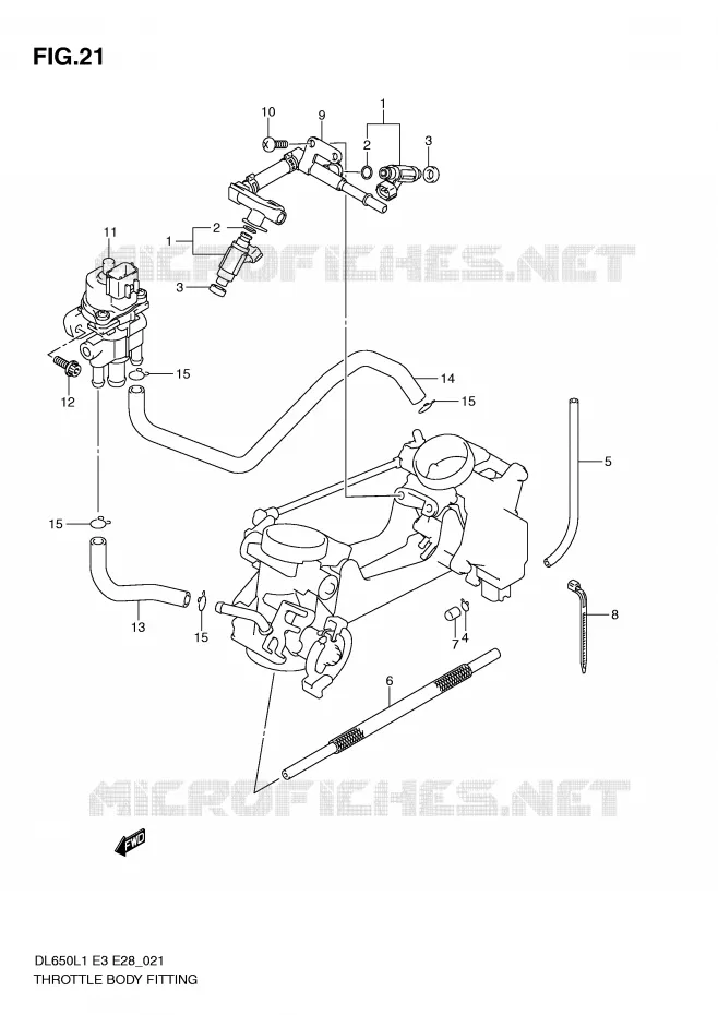 SYSTÈME D'INJECTION (DL650AL1 E28) Suzuki MOTO 650 V-STROM 2011  DL650AL1(E3)