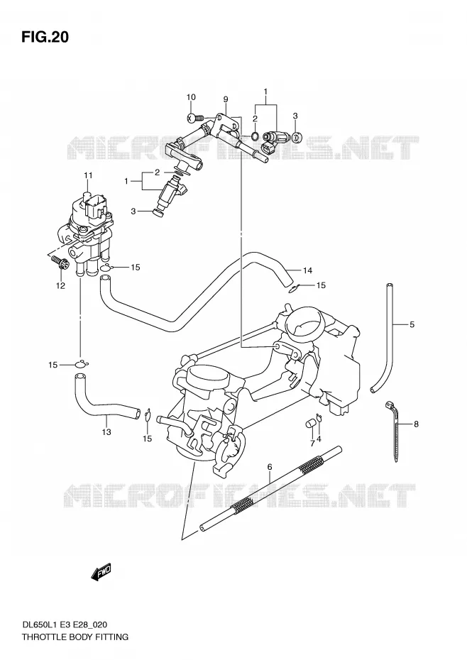 SYSTÈME D'INJECTION (DL650AL1 E3) Suzuki MOTO 650 V-STROM 2011  DL650L1(E3)