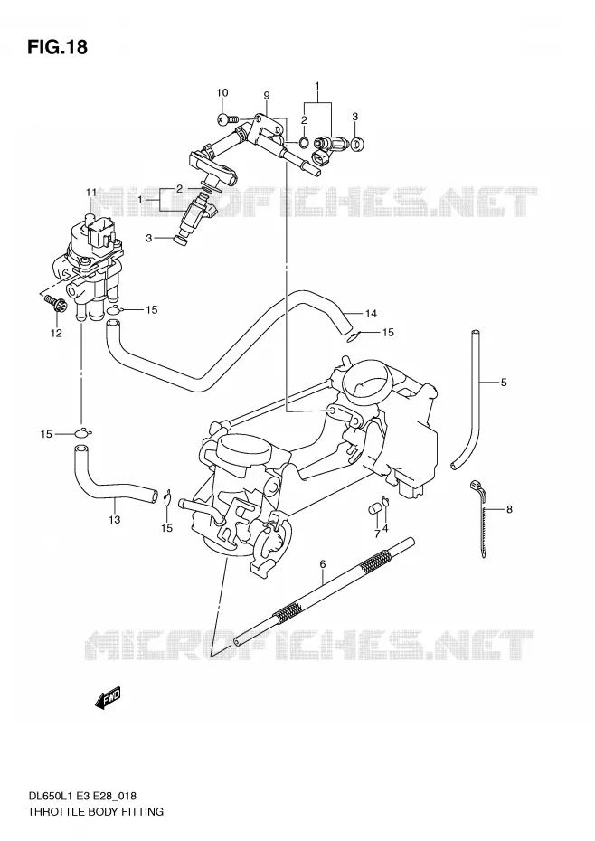 SYSTÈME D'INJECTION (DL650L1 E28) Suzuki MOTO 650 V-STROM 2011  DL650L1(E3)