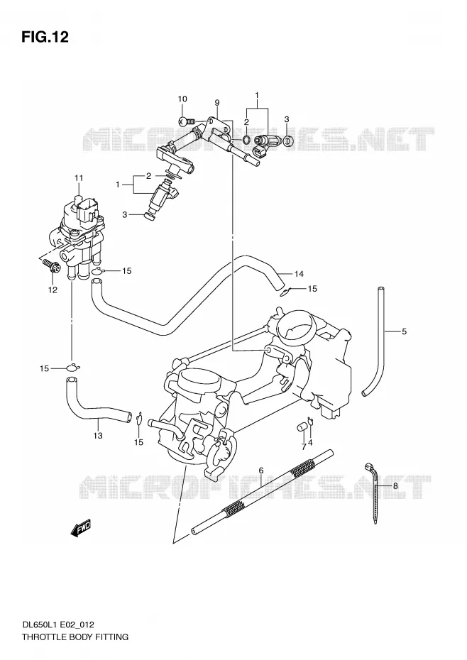SYSTÈME D'INJECTION Suzuki MOTO 650 V-STROM 2011  DL650AUEL1(E2)