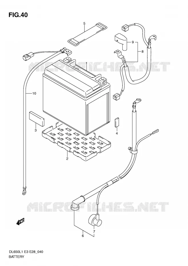 BATTERIE (DL650AL1 E3) Suzuki MOTO 650 V-STROM 2011  DL650L1(E3)