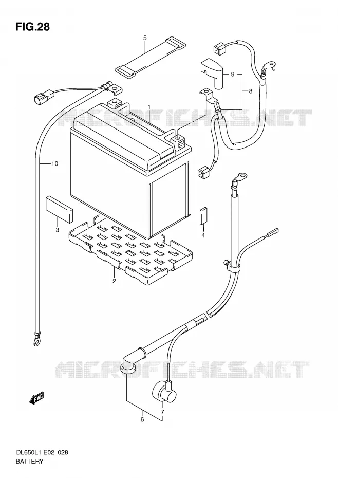 BATTERIE (DL650L1 E19) Suzuki MOTO 650 V-STROM 2011  DL650L1(E2)