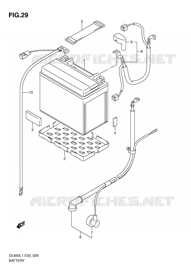 BATTERIE (DL650L1 E24) Suzuki MOTO 650 V-STROM 2011  DL650AL1(E2)