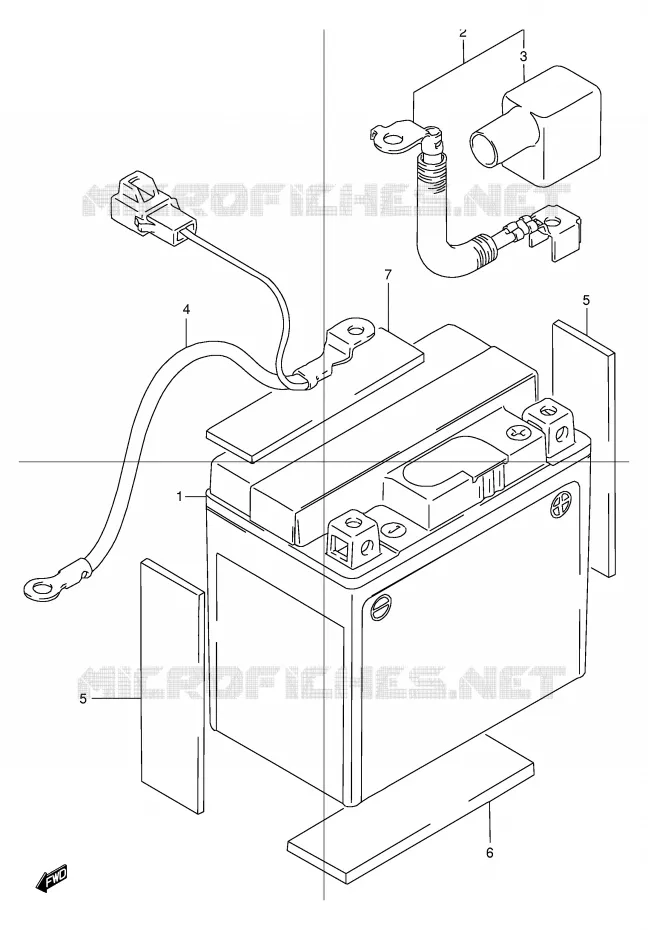 BATTERIE Suzuki MOTO 250 DR 1998  DR250RW(E24)