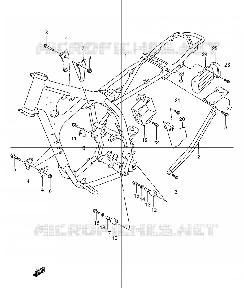 CADRE Suzuki MOTO 250 DR 2000  DR250RY(E24)