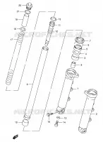 AMORTISSEUR AVANT pour Suzuki GSX 400 1997