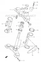COLONNE DE DIRECTION pour Suzuki GSX 400 1997