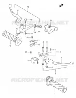 ENSEMBLE LEVIERS   POIGNEES pour Suzuki GSX 400 1997