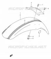 GARDE BOUE AVANT pour Suzuki GSX 400 1997