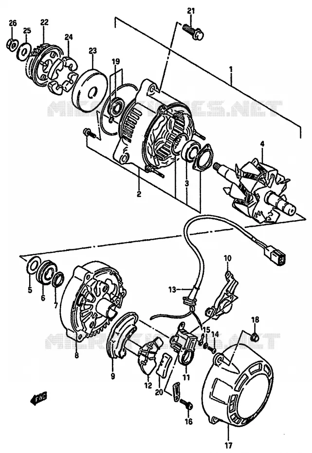 ALTERNATEUR (E.NO.~116197) Suzuki MOTO 750 GSX-R 1987  GSX-R750XH(F/G/H)