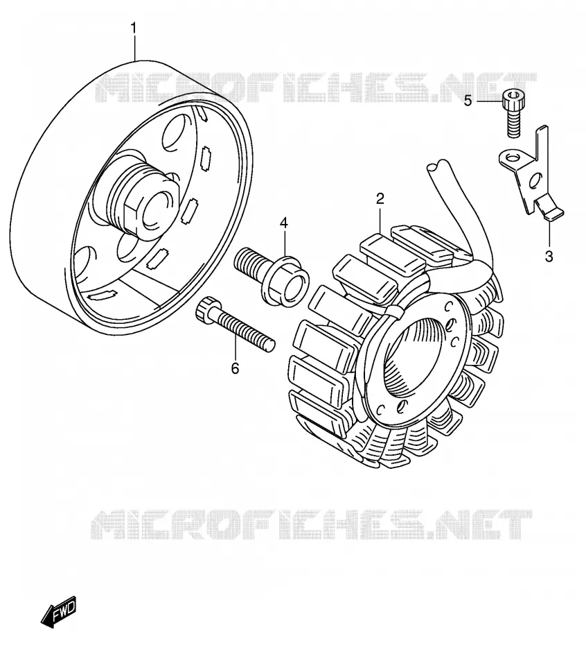 ALTERNATEUR (MODELE K1) Suzuki MOTO 600 GSX-R 2003  GSX-R600ZK3(E2)