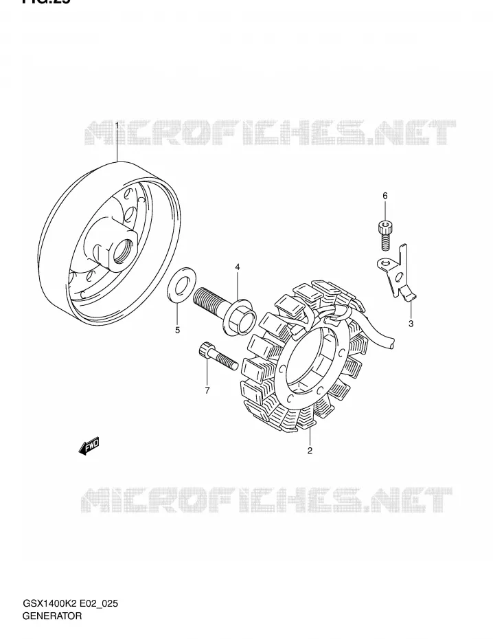 ALTERNATEUR Suzuki MOTO 1400 GSX 2002  GSX1400U1K2(E2)