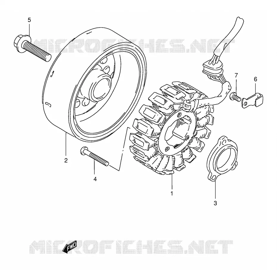 ALTERNATEUR Suzuki MOTO 400 GSX 1997  GSX400V(E30)