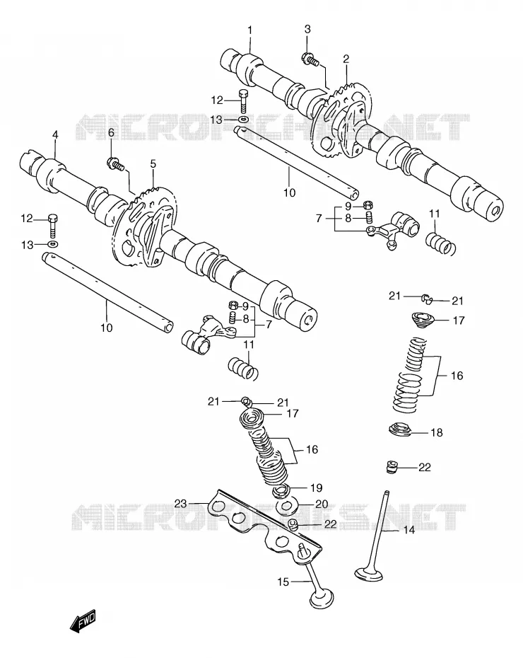 ARBRE A CAMES - SOUPAPES Suzuki MOTO 1200 BANDIT 1999  GSF1200SX(E2)