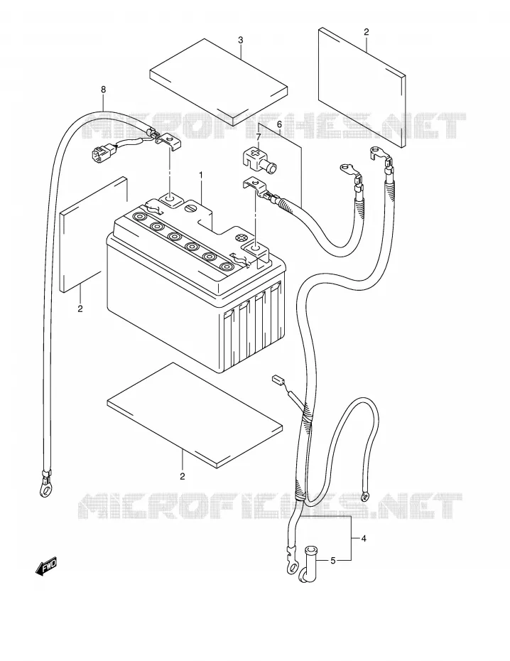 BATTERIE Suzuki MOTO 1300 HAYABUSA 2006  GSX1300RU1K6(E2)