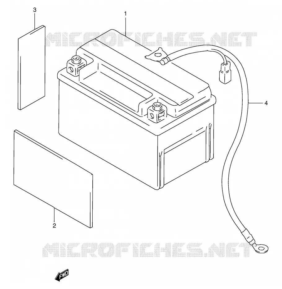 BATTERIE Suzuki MOTO 250 GSX 1992  GSX250FN(E24)