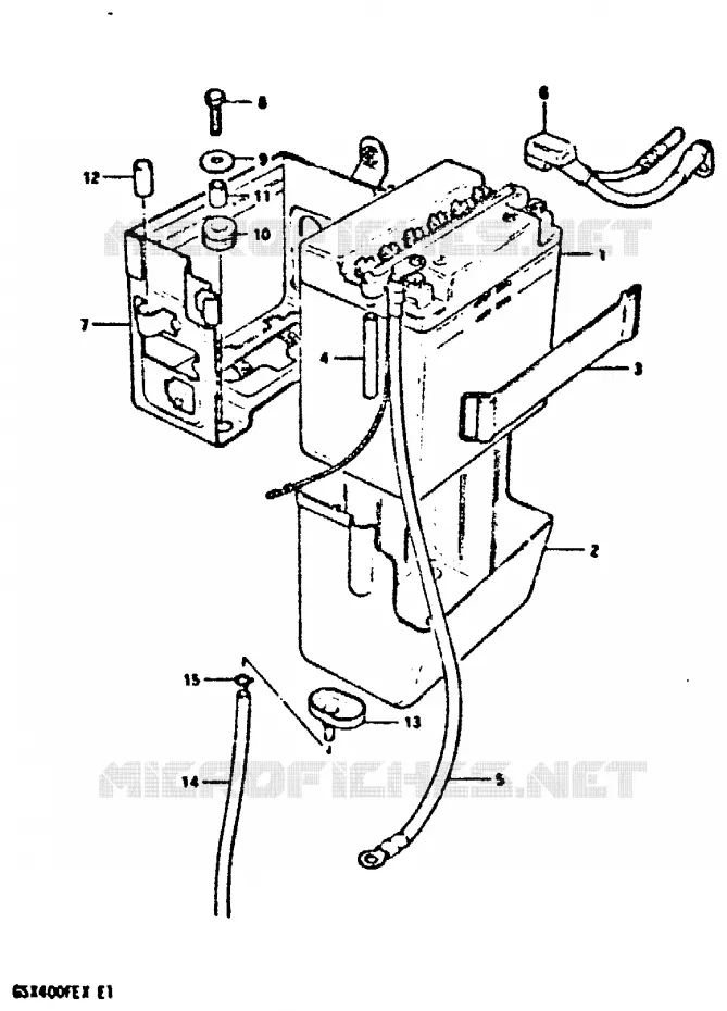 BATTERIE Suzuki MOTO 400 GSX 1981  GSX400FEX