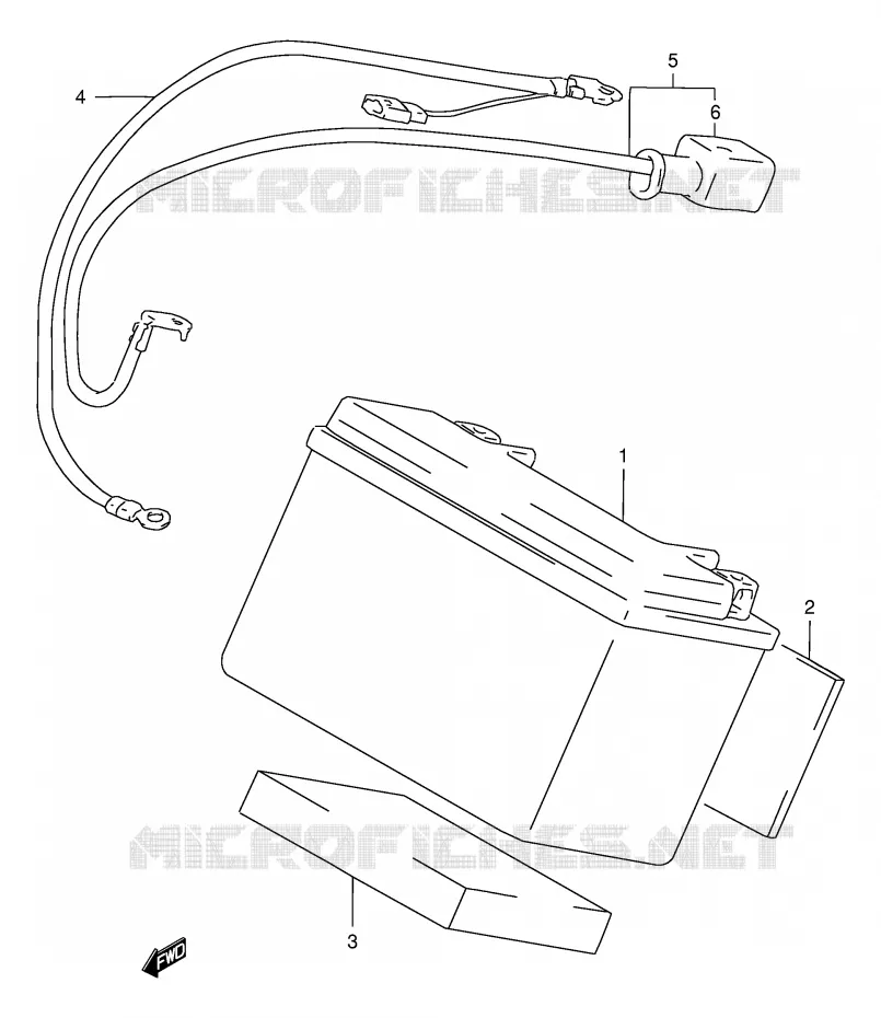 BATTERIE Suzuki MOTO 400 GSX 1997  GSX400V(E30)