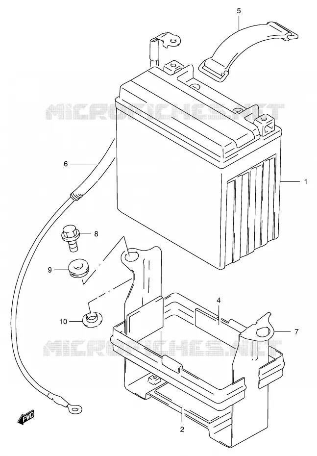 BATTERIE Suzuki MOTO 400 GSX-R 1992  GSX-R400RN(E30)