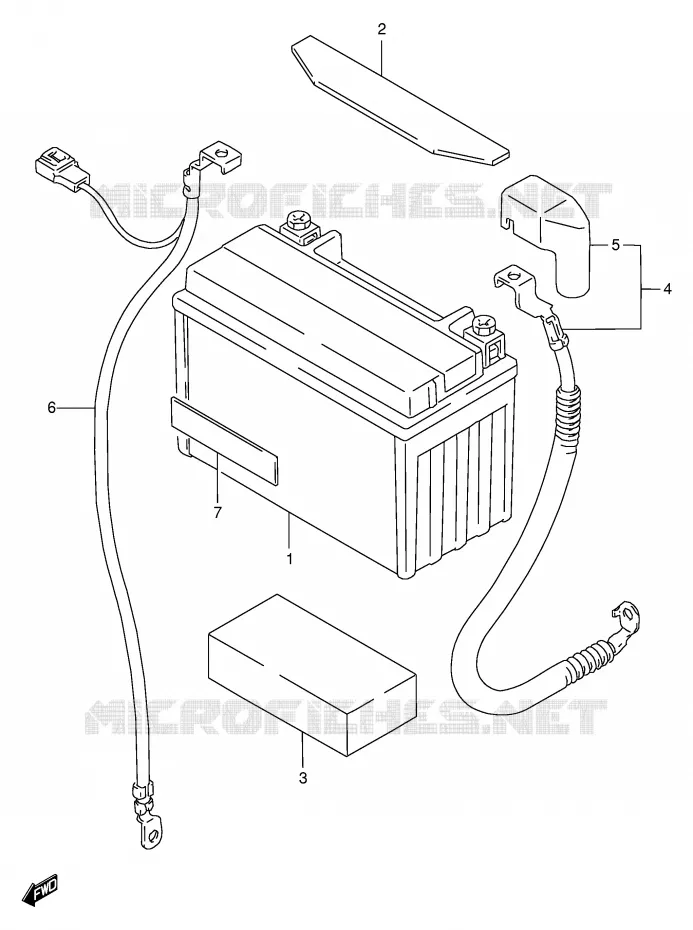 BATTERIE Suzuki MOTO 600 BANDIT 1997  GSF600SV(E2)