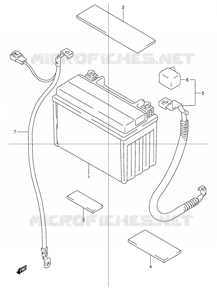 BATTERIE Suzuki MOTO 600 BANDIT 2004  GSF600K4(E2)