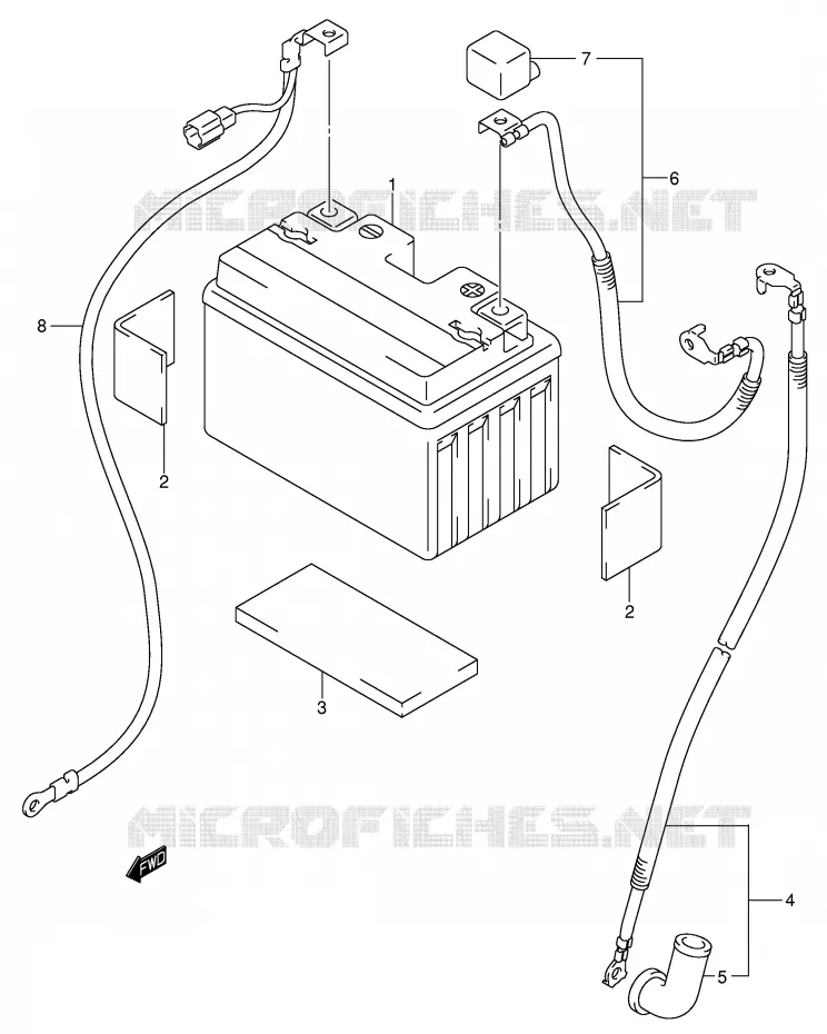 BATTERIE Suzuki MOTO 600 GSX-R 2001  GSX-R600U2K1(E2)
