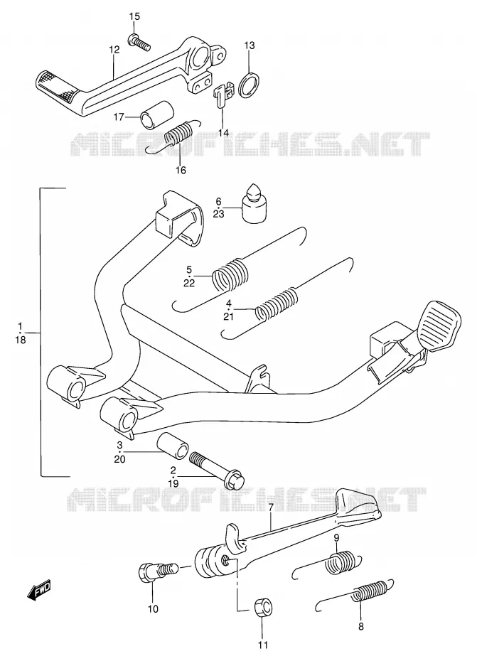 BEQUILLE (MODELE W/X) Suzuki MOTO 600 BANDIT 1999  GSF600SX(E2)
