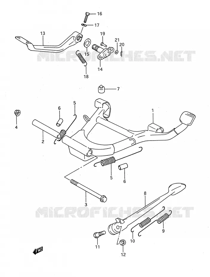 BEQUILLE Suzuki MOTO 1100 GSX-F 1989  GSX1100FK(E28)