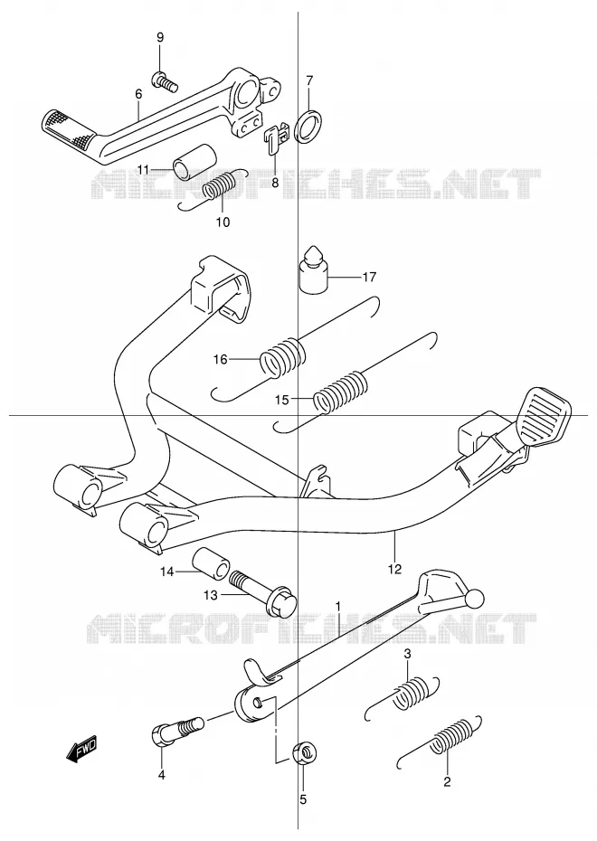 BEQUILLE Suzuki MOTO 600 BANDIT 2004  GSF600K4(E2)