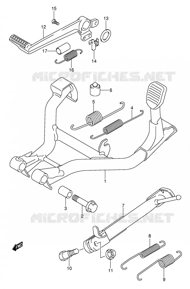 BEQUILLE Suzuki MOTO 650 BANDIT 2006  GSF650SUAK6(E2)